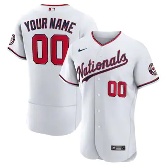 mens nike white washington nationals official authentic cus